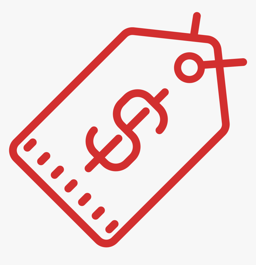 Transparent Red Tag Png - Price Tag Black And White, Png Download