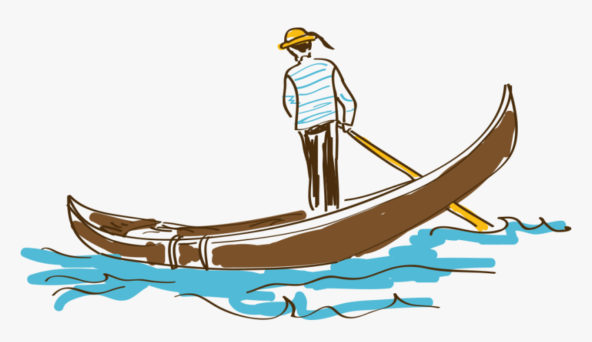 People Rowing Illustration Drawing Hand-drawn Cartoon - เรือ การ์ตูน Png, Transparent Png