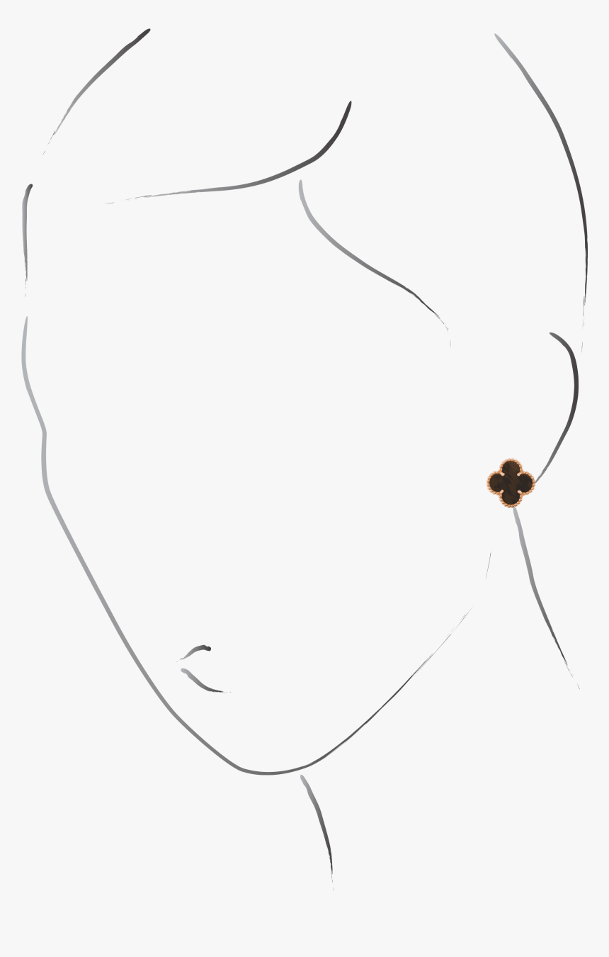 Vintage Alhambra Earrings Vintage Alhambra Earrings - Line Art, HD Png Download