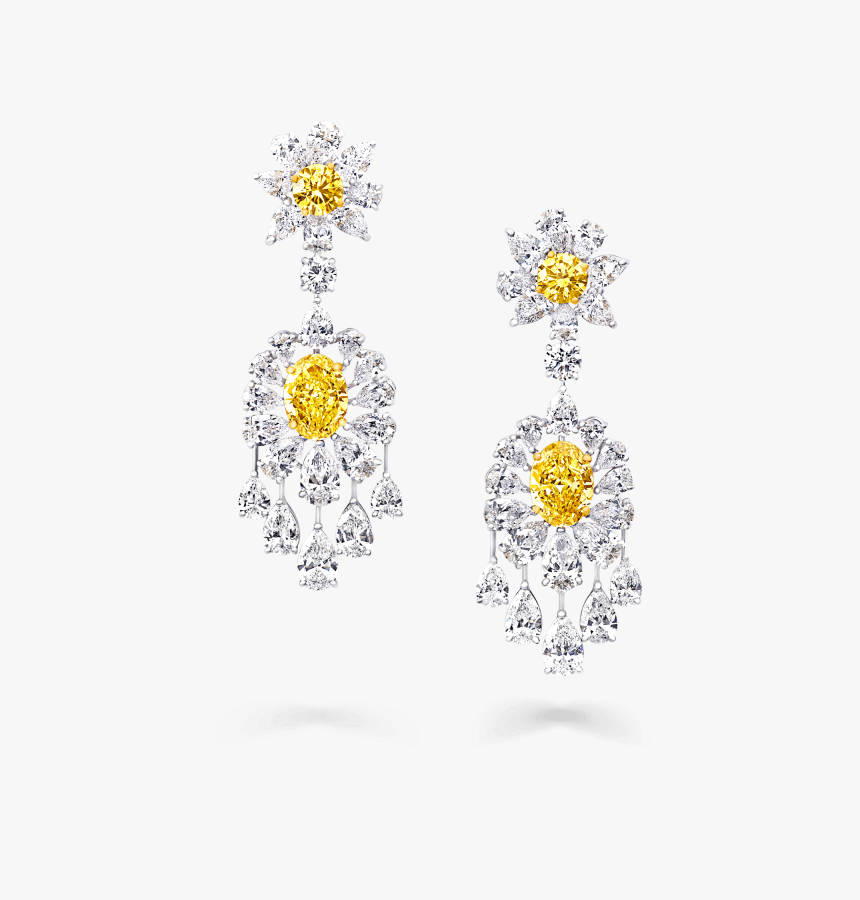 Graff Yellow Diamond Earrings, HD Png Download
