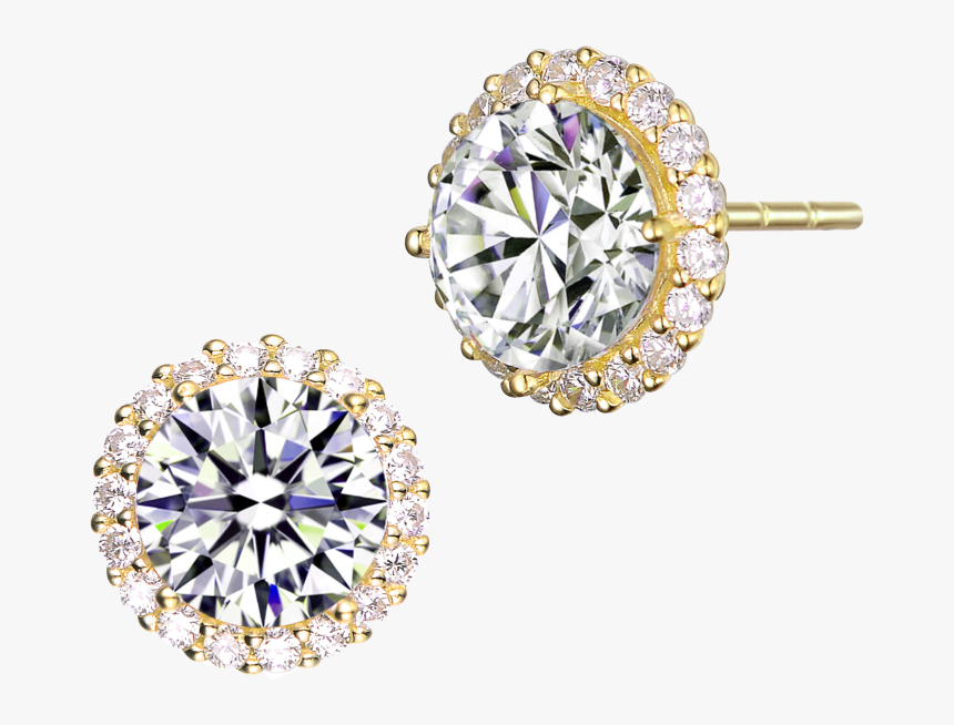 Transparent Diamond Earring Clipart - Earrings, HD Png Download