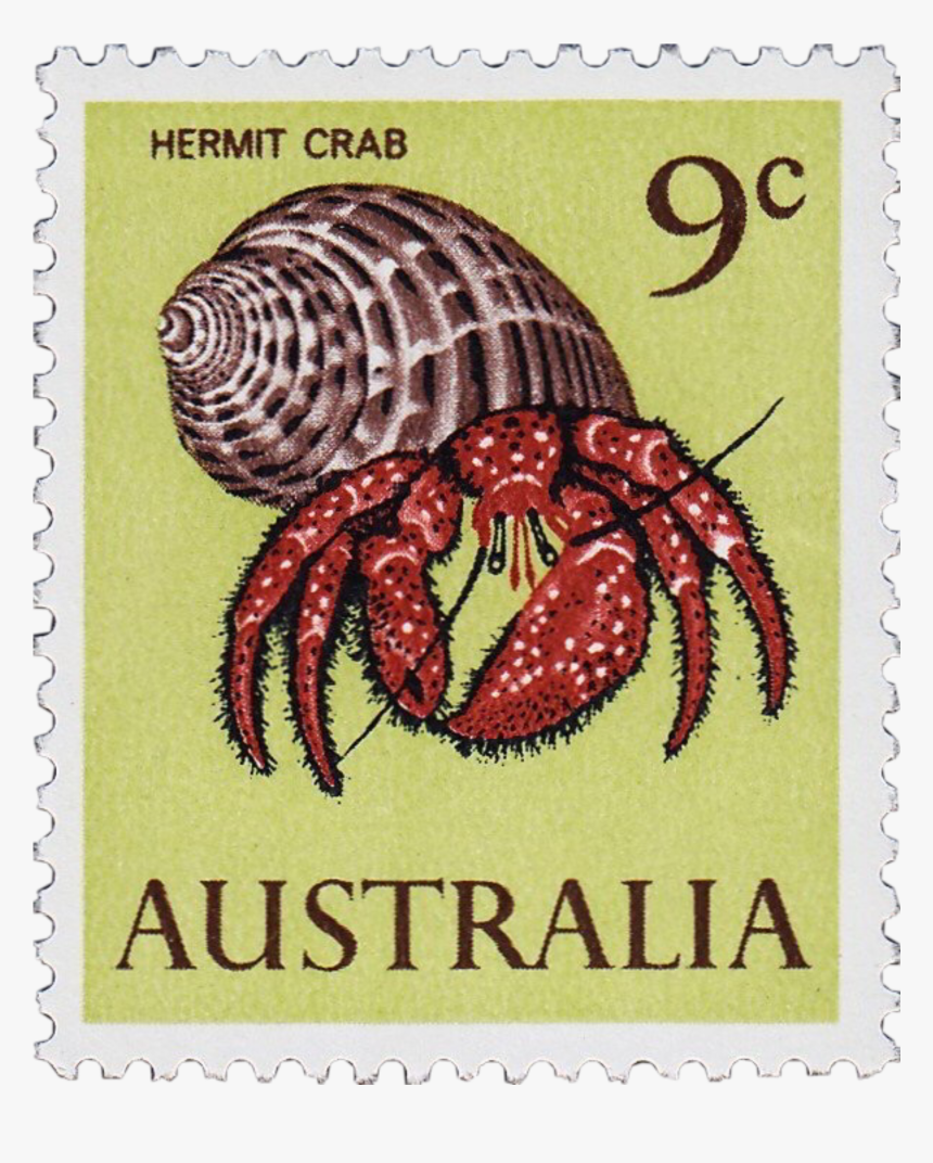 #stamp #stamps #png #pngs #pngedit #red #crab #hermitcrab - Australia 9c Stamp, Transparent Png