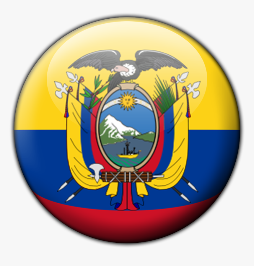 Transparent Circulo Rojo Png - Ecuador Flag Country Shape, Png Download