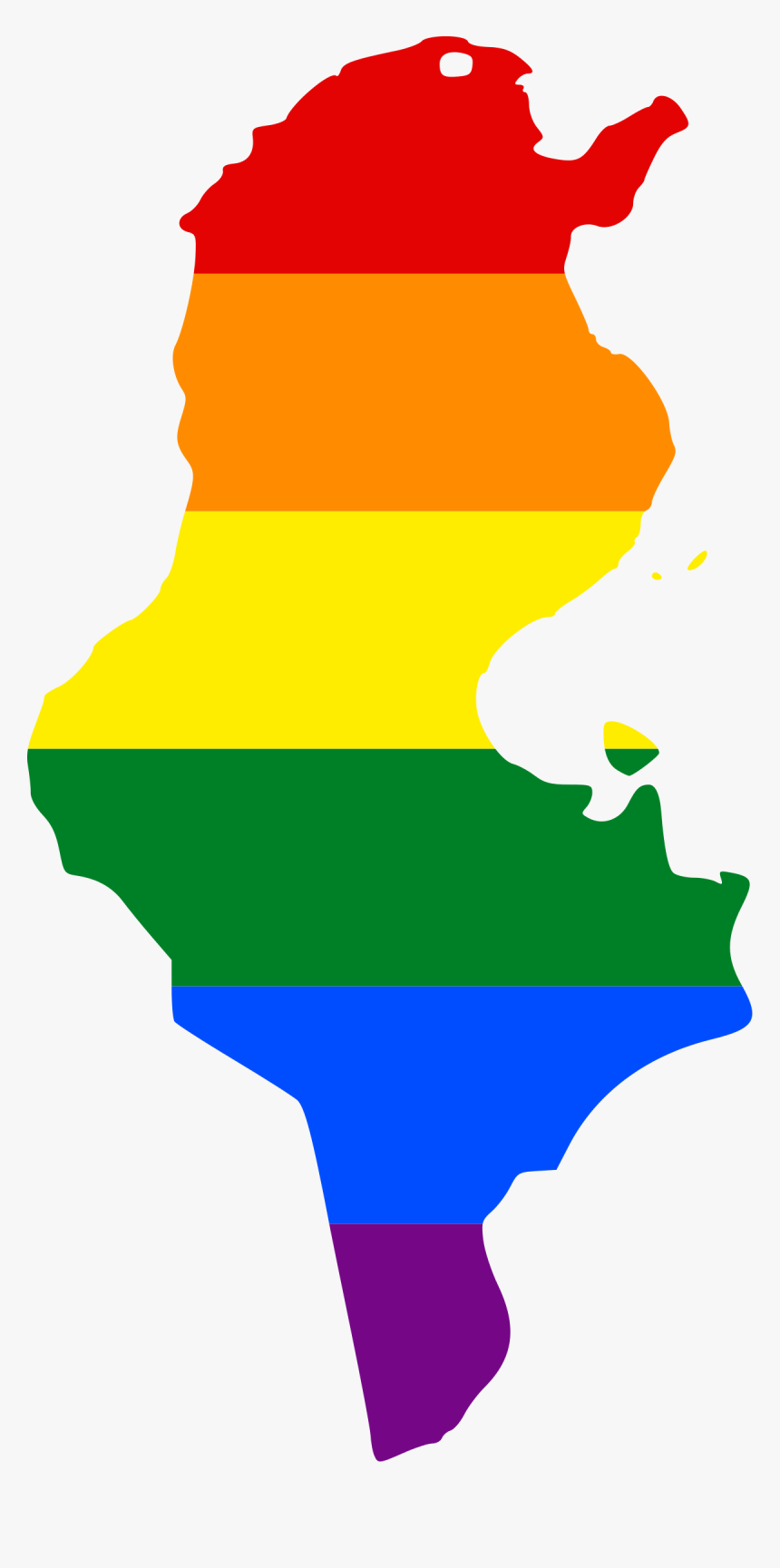 Colombia Lgbt Clipart , Png Download - Flag Map Of Tunisia, Transparent Png