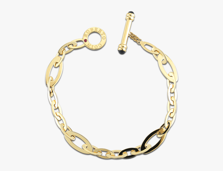 Roberto Coin Chic And Shine Small Link Bracelet - Roberto Coin Bracelet Gold, HD Png Download
