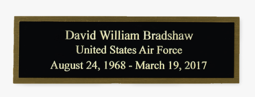 Black On Brass Engraved Name Plate Made In Usa - Carlo Venti, HD Png Download