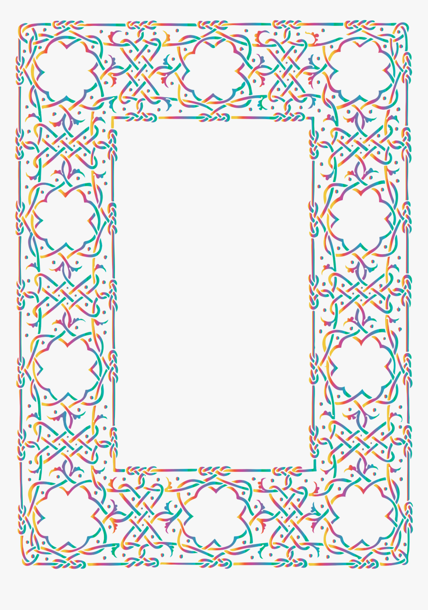 Geometric Decor Png Border Clipart , Png Download - Frames And Borders Geometric Png, Transparent Png