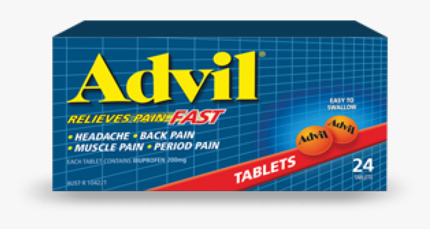 Tablets General Pain Relief - Advil, HD Png Download