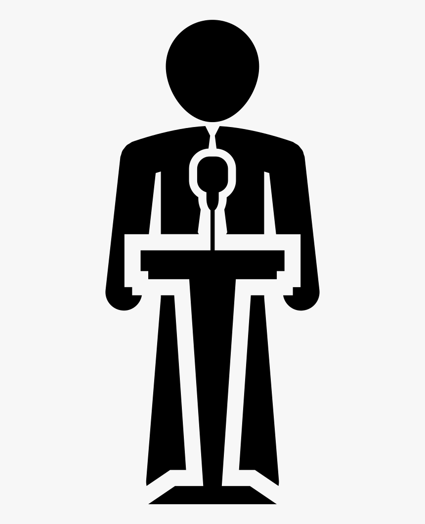 Human Speaking On A Stand - Logo Pidato Png, Transparent Png