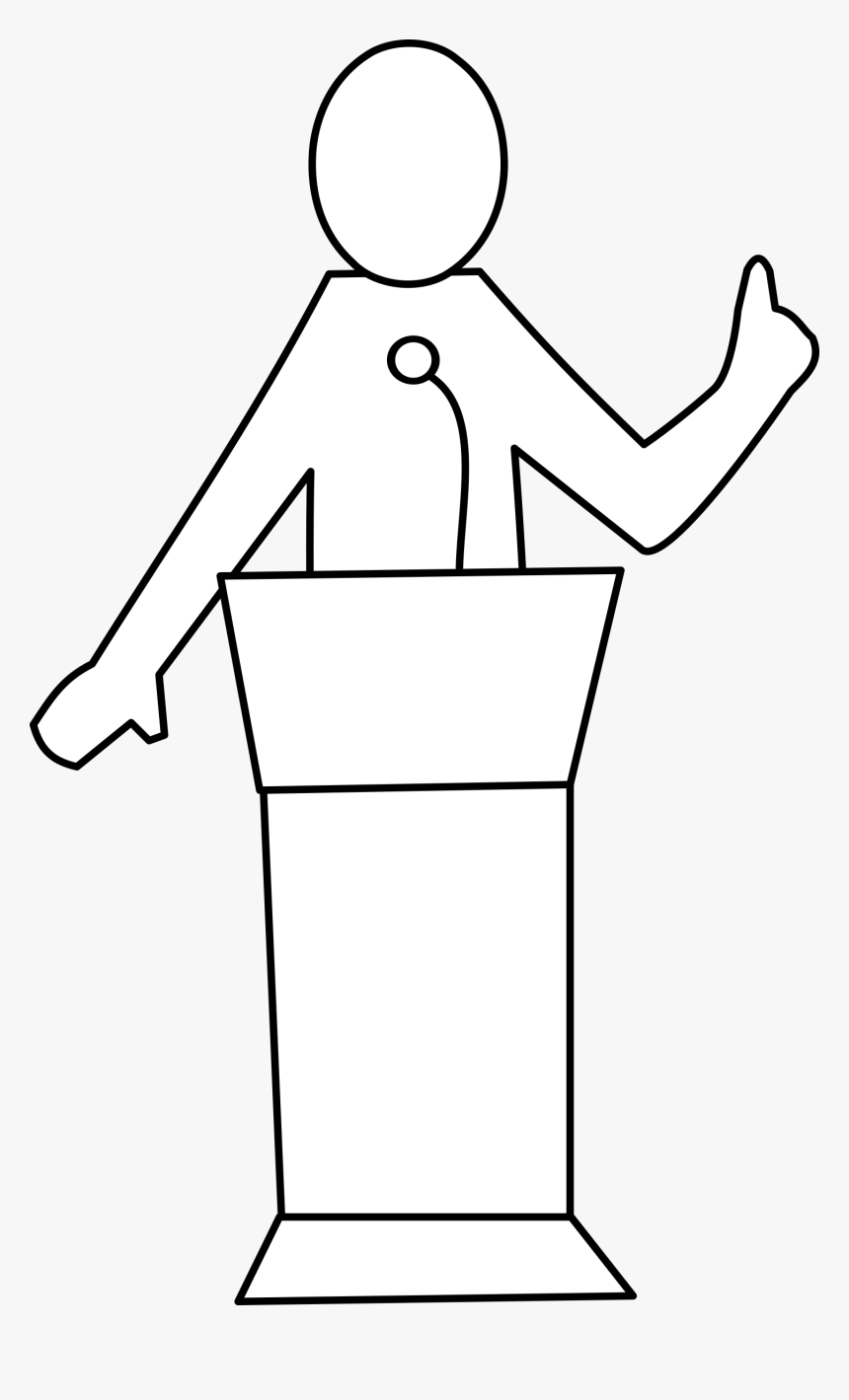 Presentation Big Image Png - Speech Clipart Black And White, Transparent Png