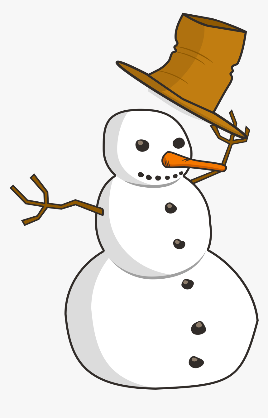 Tip Snowman Big Image - Snowman On Black Background, HD Png Download