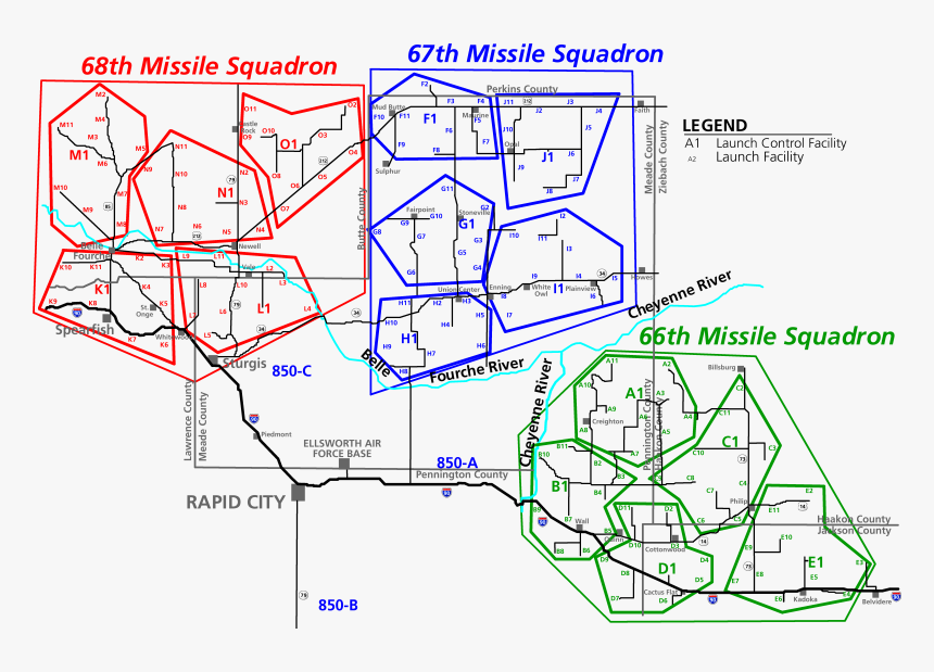 Minuteman Missile Map, HD Png Download