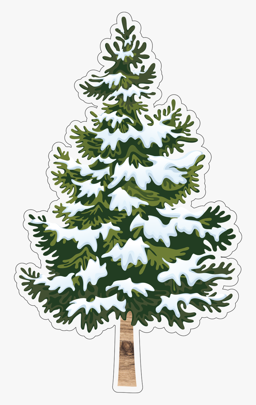 Let It Snow Tree Print & Cut File - Fir Tree Christmas Vector, HD Png Download