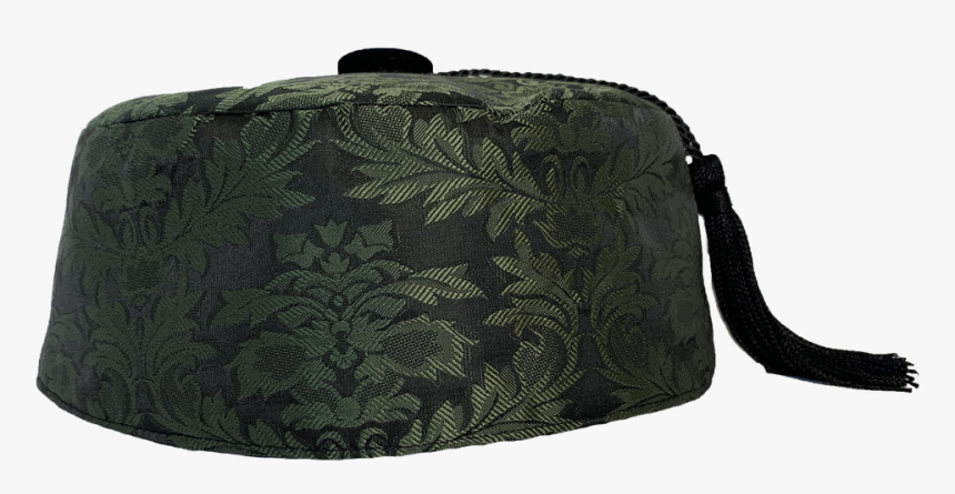 Our Olive Brocade Smoking Cap With Black Lining Is - Handbag, HD Png Download