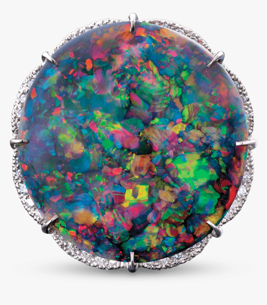 This Lightning Ridge Black Opal Displays An Impressive - Mens Back Opal Rings, HD Png Download