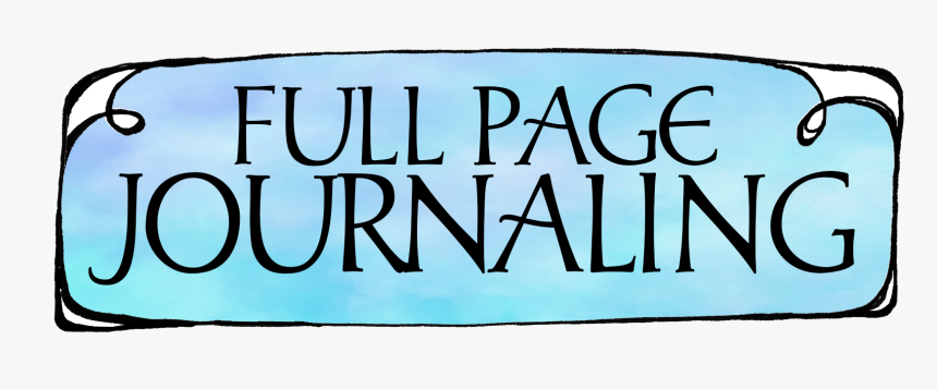 Full Page Journaling - Human Action, HD Png Download