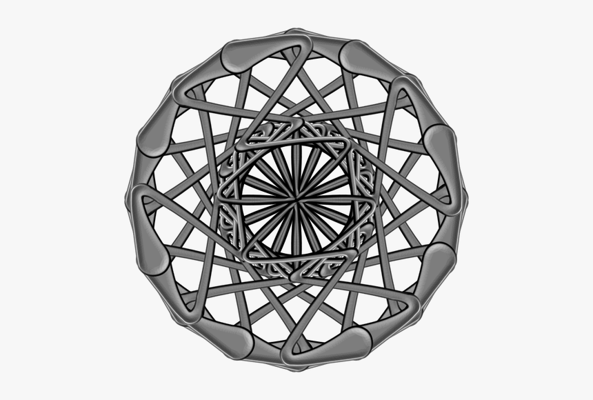 Round Silver Mandala Passion Flower Logo, HD Png Download