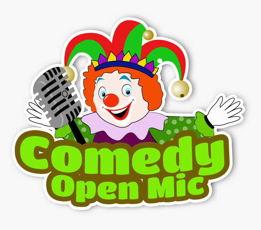 Comedian Clown Holding Microphone Png Transparent Background - Comedy Logo Png, Png Download