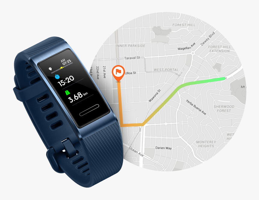 Huawei Band 3 Pro Gps, HD Png Download