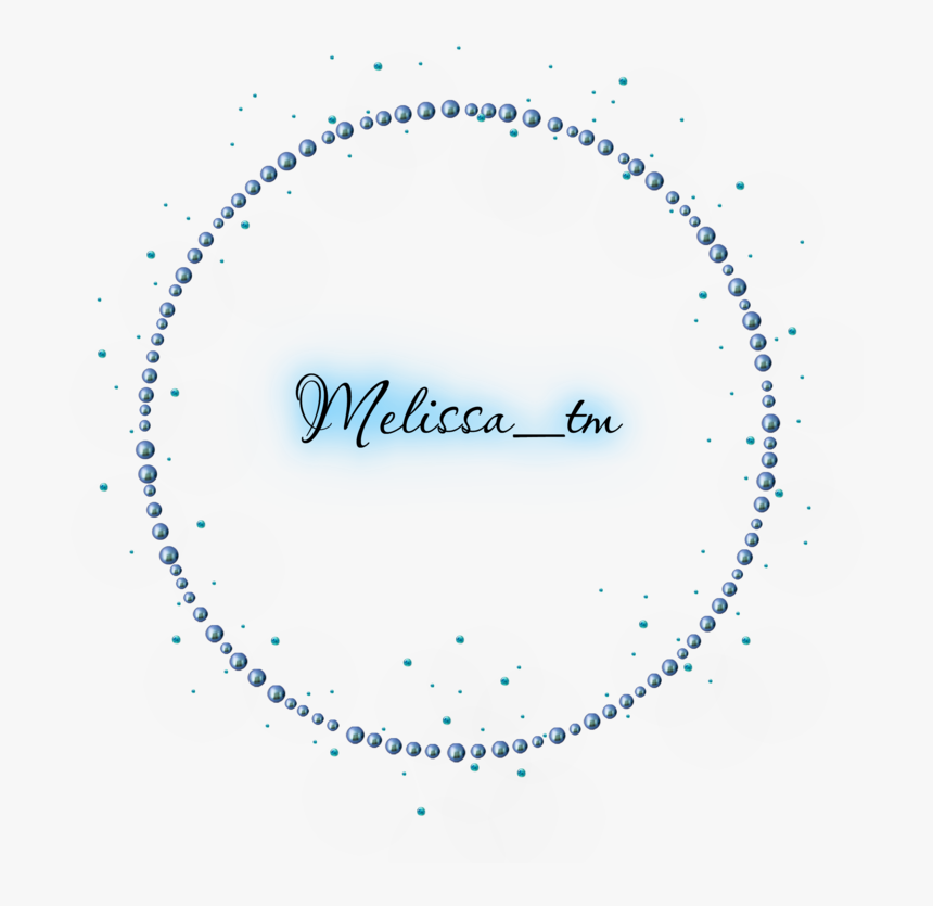 Blue Pearls Frame With Gems Png By Melissa-tm - Clear Charger Plates, Transparent Png