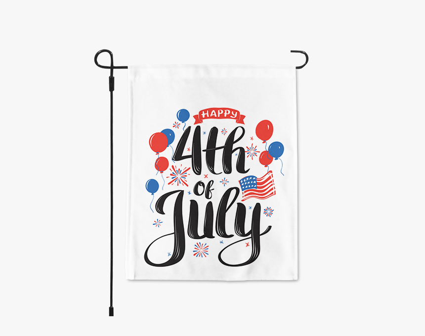 Happy 4th Of July Garden Flag 
title Happy 4th Of July - Rustic Happy 4th Of July, HD Png Download