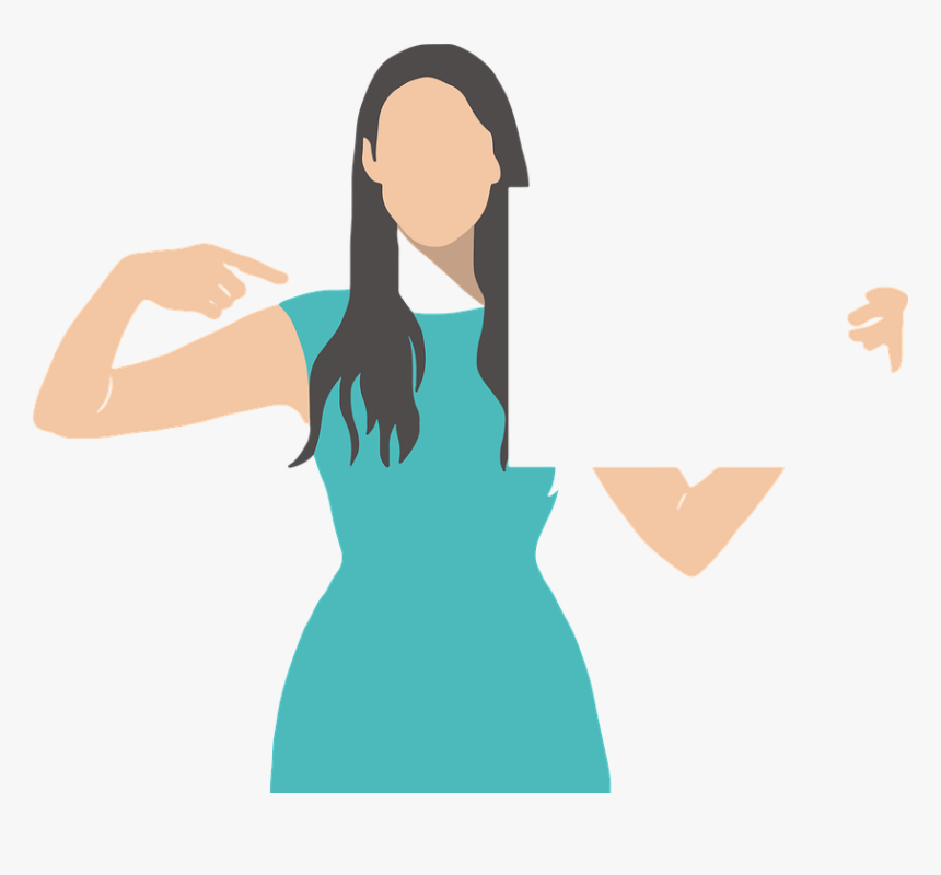 Woman, Holding, Sign, Blank, Poster, Business - Woman Holding A Sign, HD Png Download