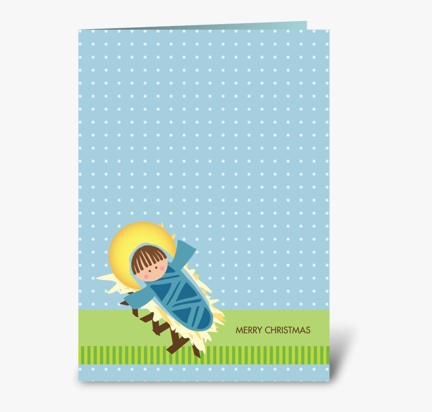Baby Jesus Is Born Greeting Card - Illustration, HD Png Download