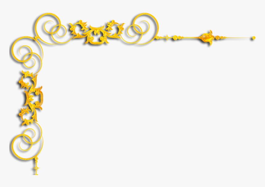 Raster Graphics Digital Image Web Browser - Corner Gold Border Png, Transparent Png