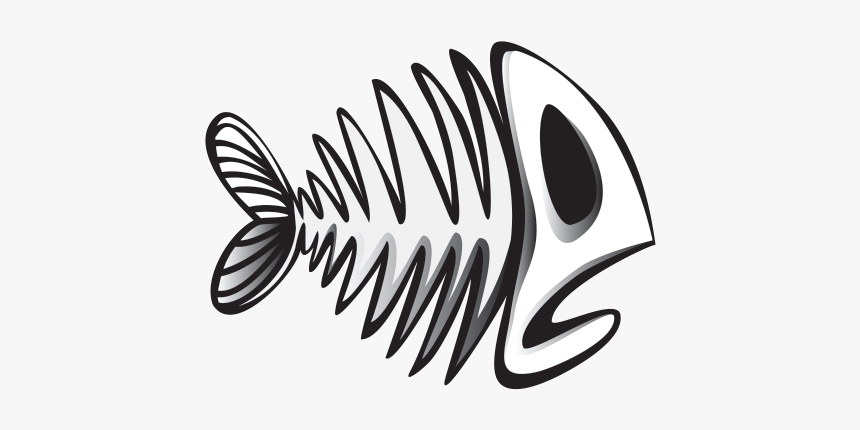 Fish Bone Drawing, HD Png Download