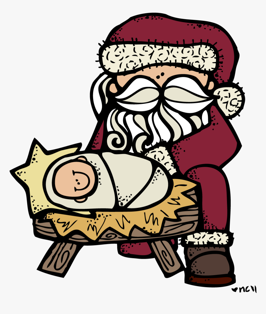 Thumb Image - Santa And Baby Jesus Clip Art, HD Png Download