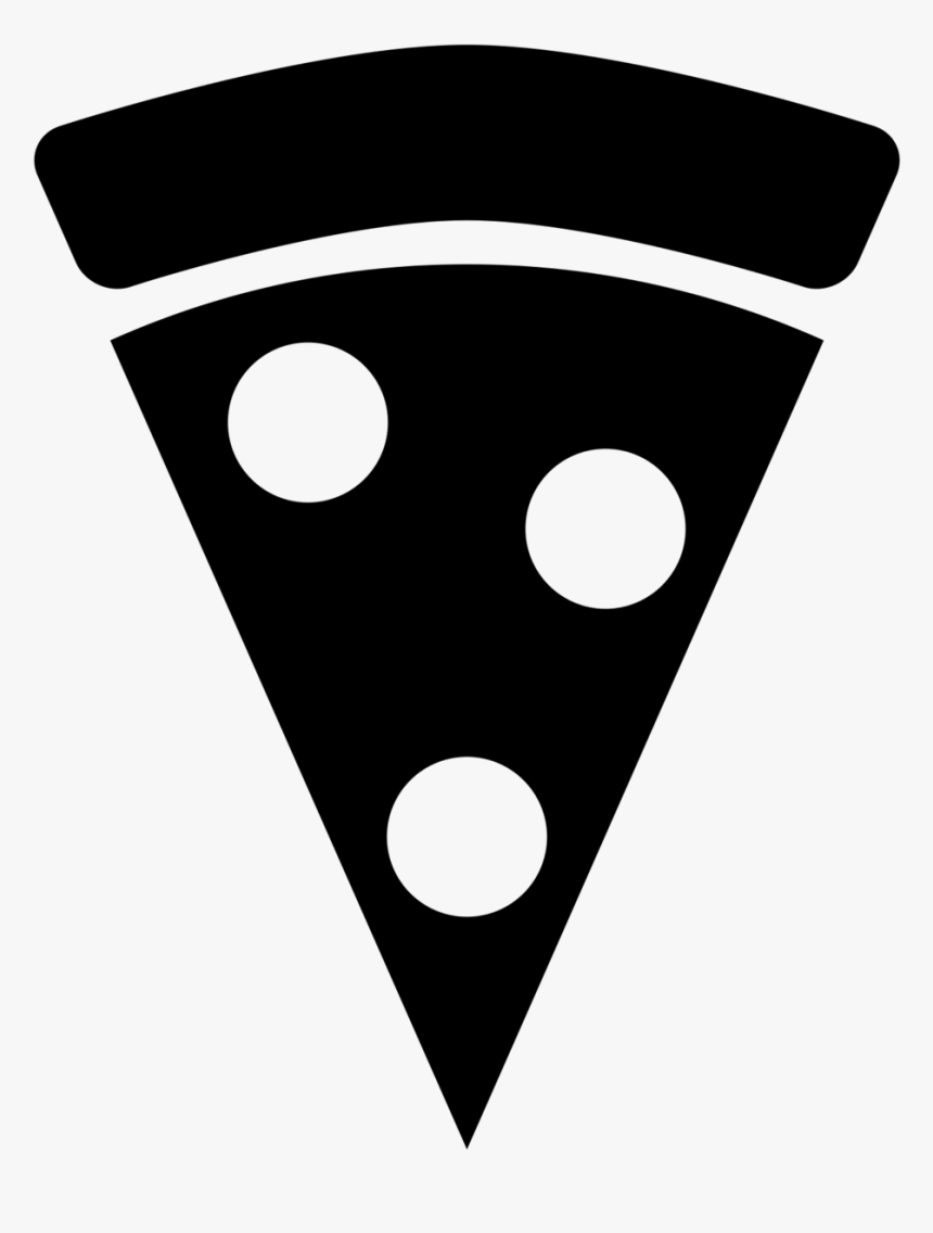 Slice Of Pizza Icon Clipart , Png Download - Pizza Slice Clipart Black And White, Transparent Png