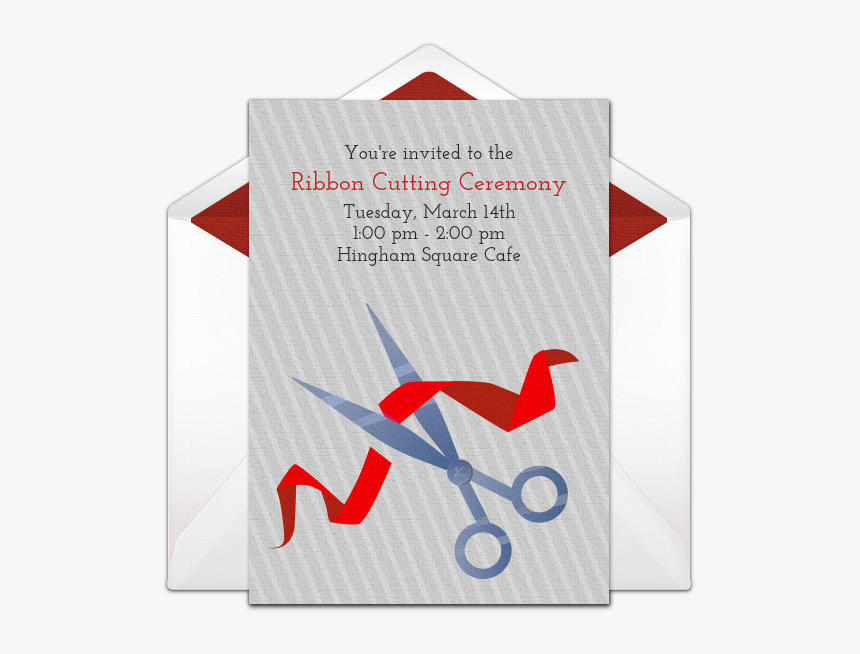 Ribbon Cutting Invitation, HD Png Download