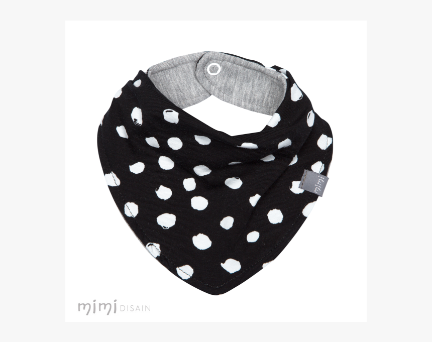 Mimi Bib Black White Dot - Polka Dot, HD Png Download