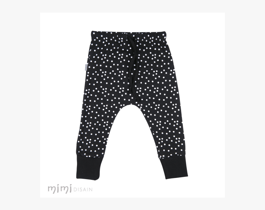 Mimi Cathy Pants Black White Dot - Black Polka Dot Dress With Collar, HD Png Download