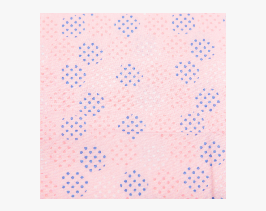 Cotton Poplin Printed Blue/pink/white Dots Multicolored - Polka Dot, HD Png Download
