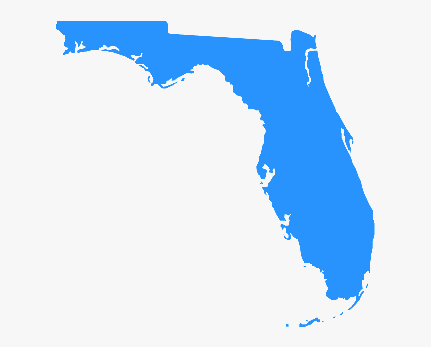 Florida Map Silhouette, HD Png Download