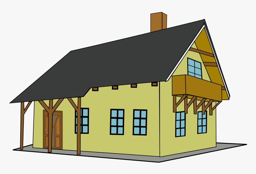 Balcony Cliparts - House Clip Art, HD Png Download