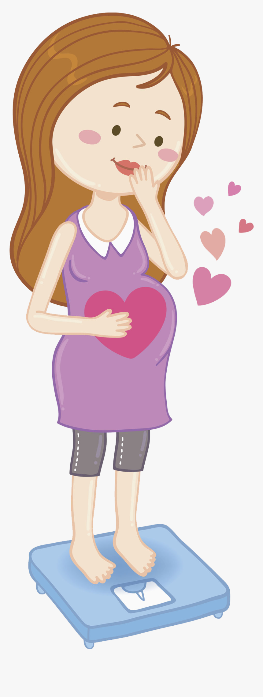 Pregnancy Drawing Woman Dessin Animxe9 Fetus - Mujer Embarazada Dibujos Animados, HD Png Download