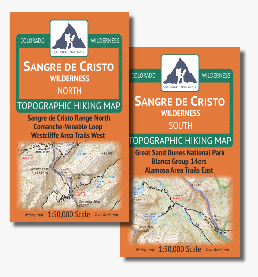Sangre De Cristo Wilderness Map Pack - Map, HD Png Download