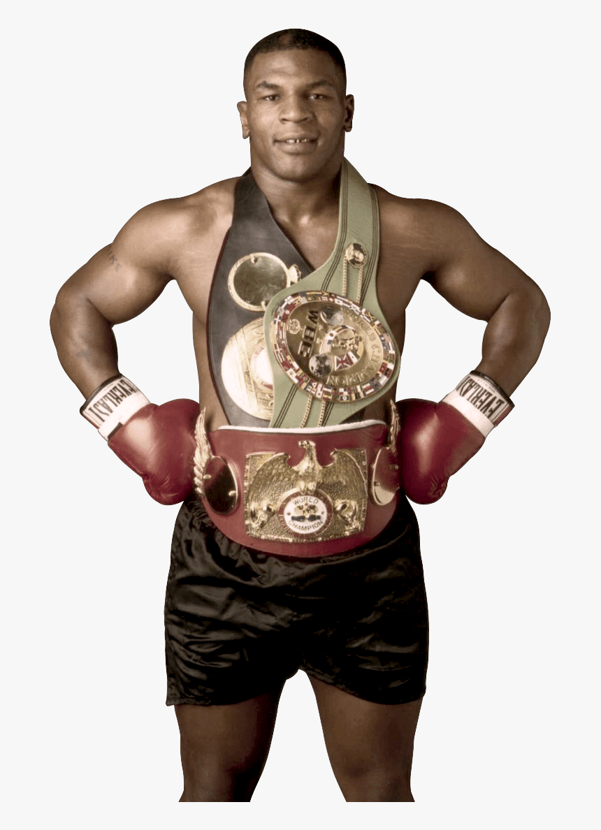 Mike Tyson Png - Mike Tyson With All 3 Belts, Transparent Png