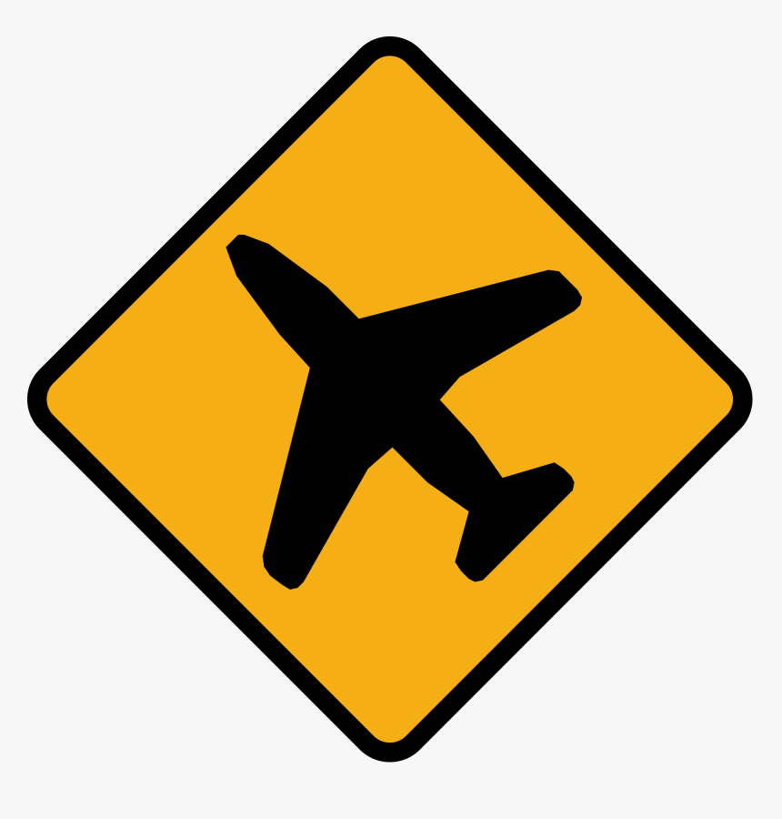 Yellow Airplane Cliparts 24, Buy Clip Art - Climbing Lane Road Sign, HD Png Download