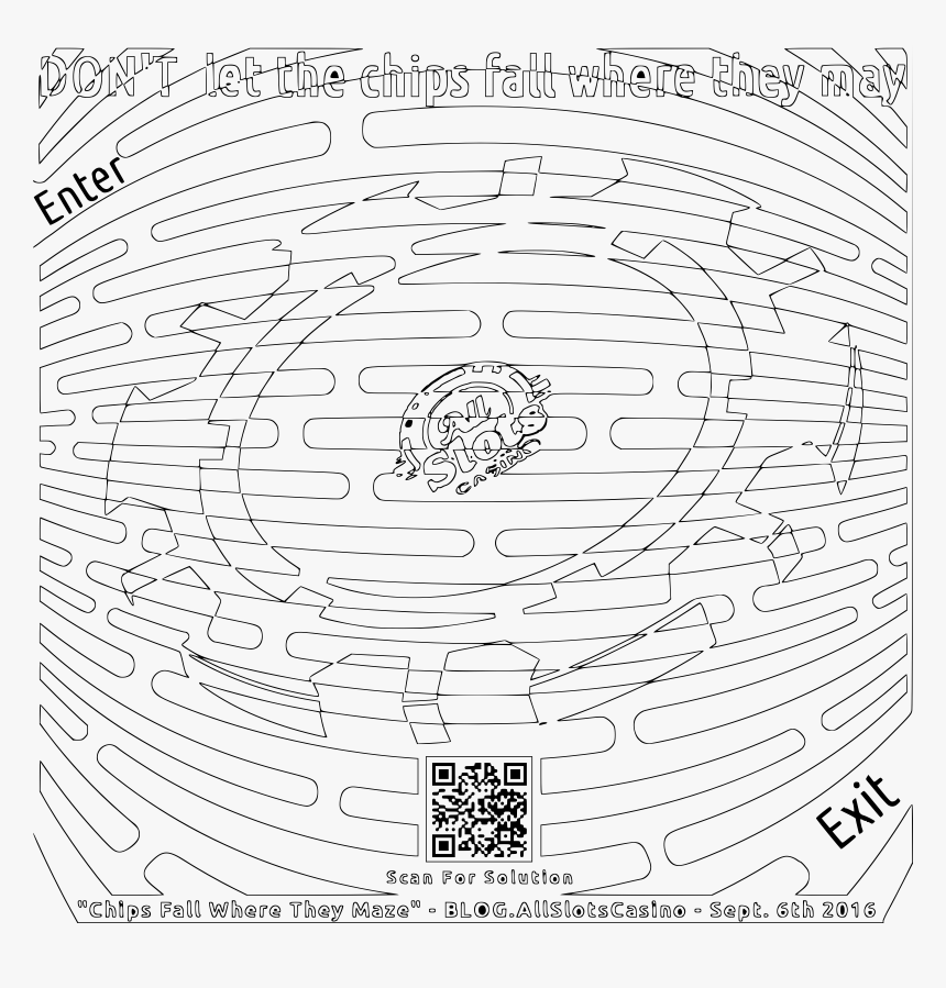 Casino Chip Coloring Maze Art Clip Arts - Circle, HD Png Download