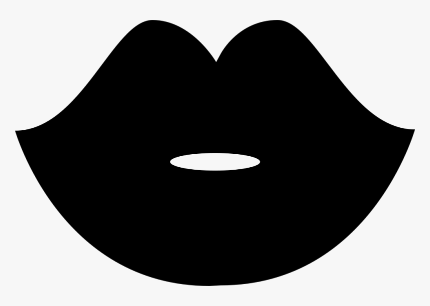 Woman Black Lips Shape - Circle, HD Png Download