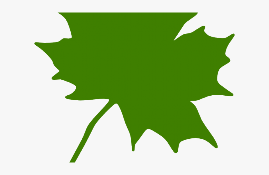 Green Leaves Clipart Clip Art Green - Orange Maple Leaf Clipart, HD Png Download