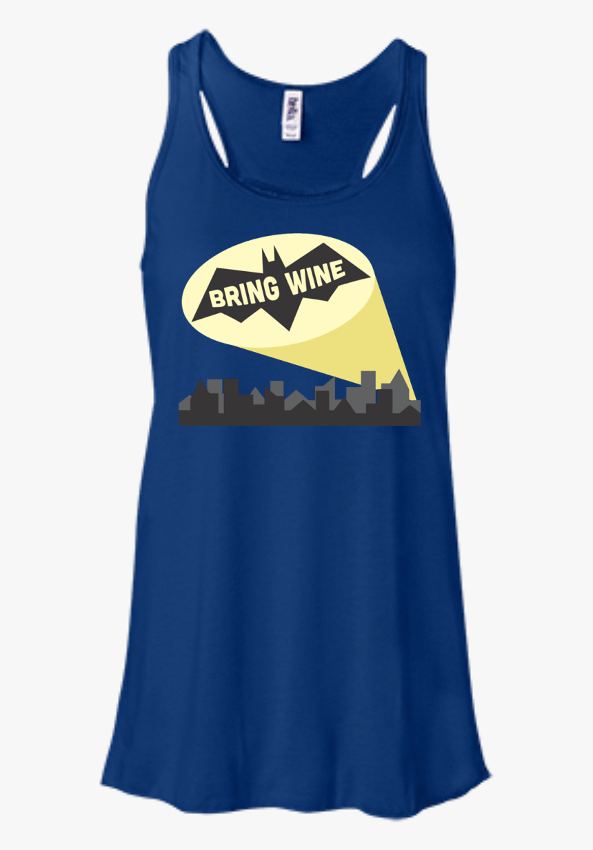 Bring Wine Bat Signal 
 Class Lazyload Lazyload Fade - Bella + Canvas Women's B8800 Flowy Racerback Tank, HD Png Download