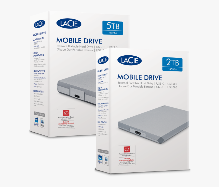Lacie Mobile Ssd 2tb, HD Png Download