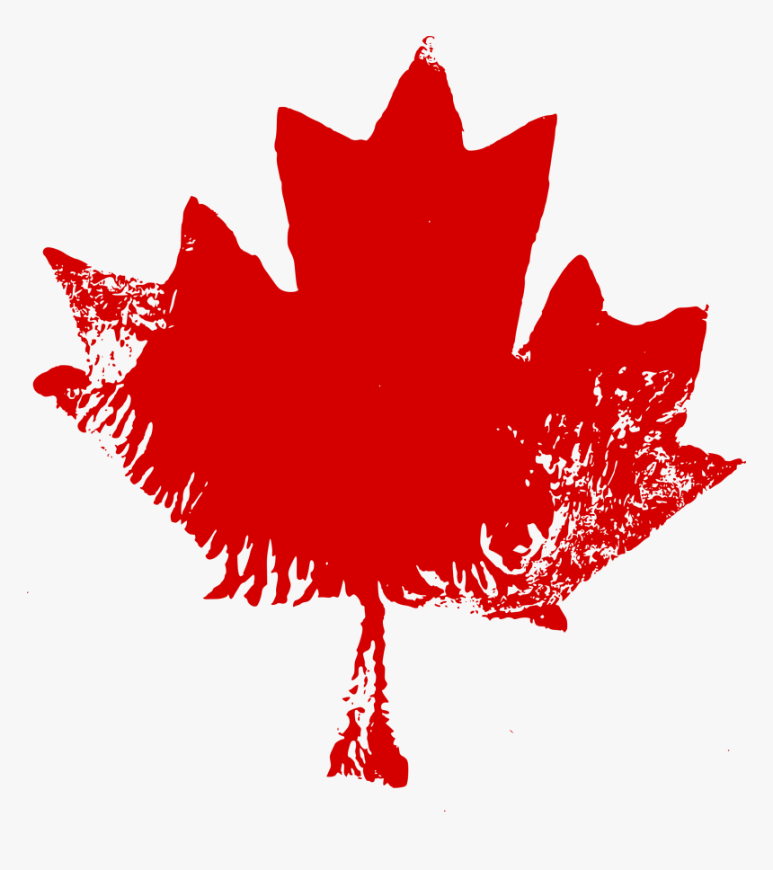 Grunge Canadian Maple Leaf, HD Png Download