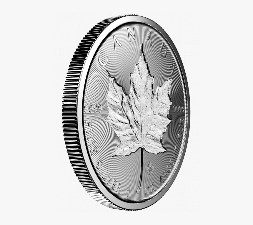 Double-incuse Canadian Maple Leaf Silver Coins - Incuse Maple Leaf Coin, HD Png Download
