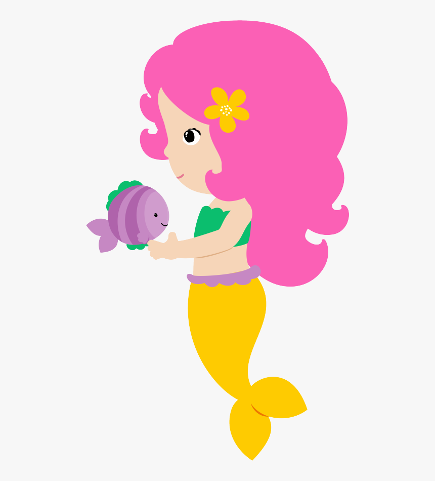Mermaid Clipart Nautical - Cute Mermaid Clipart, HD Png Download
