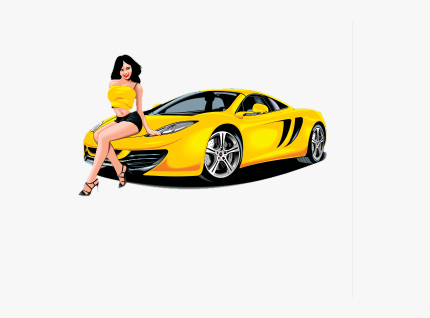 #mujer #carro #freetoedit - Birthday Car Clipart, HD Png Download